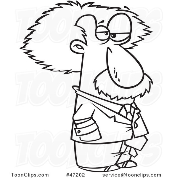 581x600 Black And White Cartoon Albert Einstein - Einstein Drawing Cartoon