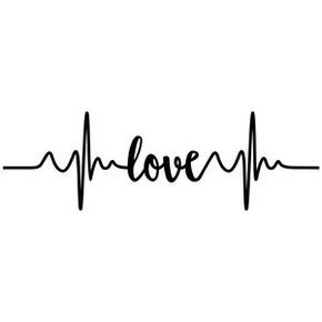 290x290 love pulse art n tattoos lettering, silhouette design, art - Ekg Drawing