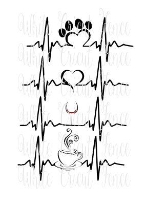 326x398 paw heart wine coffee ekg digital - Ekg Drawing