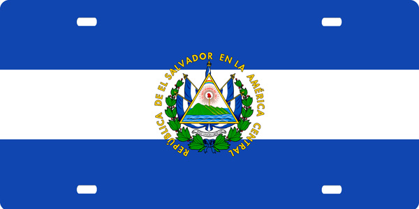 600x300 el salvador flag license plate, license plate, license tag - El Salvador Flag Drawing