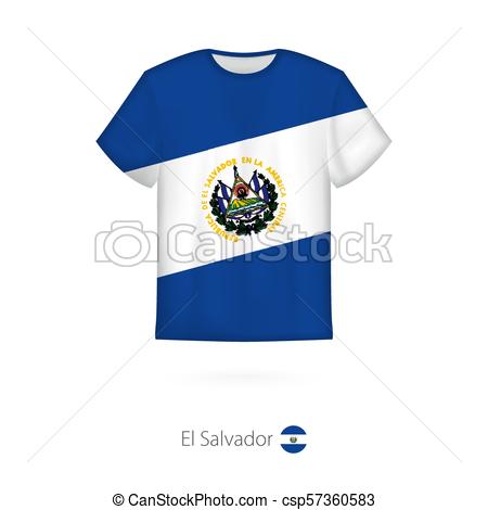 450x470 t shirt design with flag of el salvador t shirt vector template - El Salvador Flag Drawing