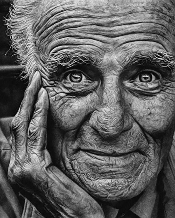600x750 senior drawing - Elderly Drawing