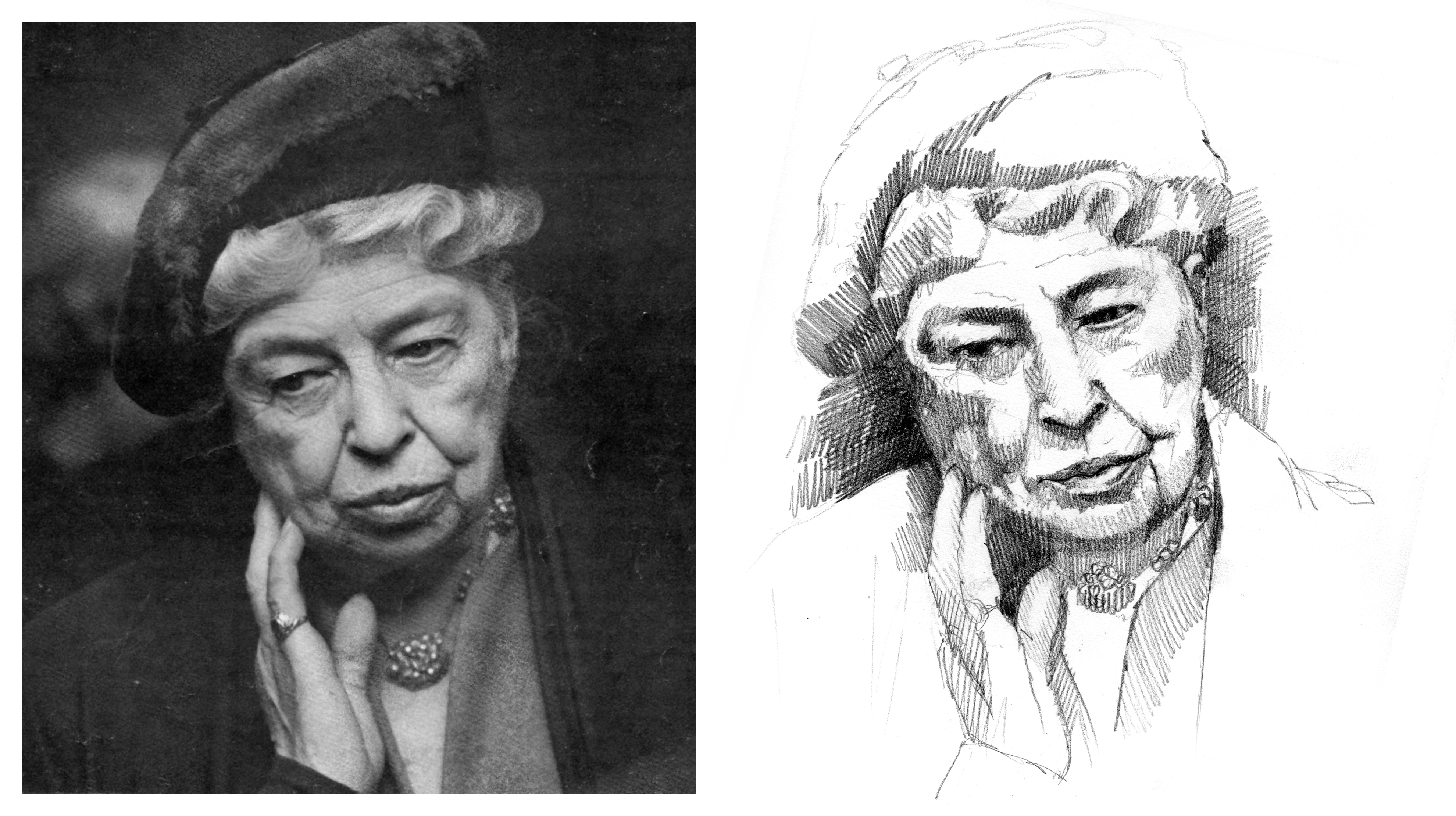 3960x2220 eleanor roosevelt oneportraiteveryday - Eleanor Roosevelt Drawing