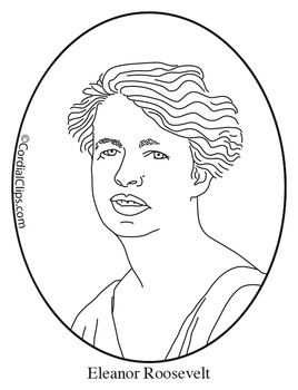268x350 eleanor roosevelt clip art, coloring - Eleanor Roosevelt Drawing