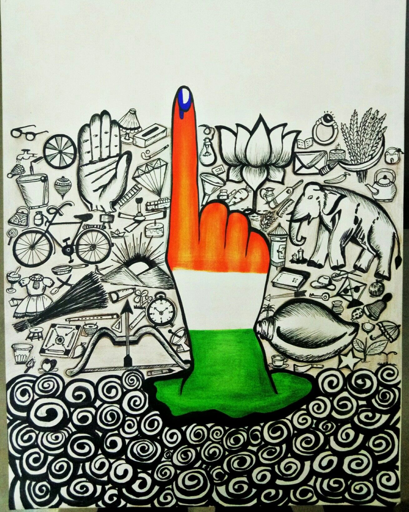 1310x1637 my vote my voice my choice - Election Drawing