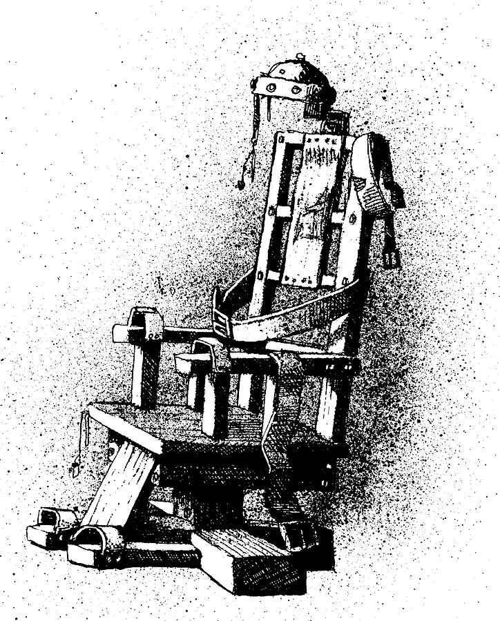 724x900 electric chair drawing - Electric Chair Drawing
