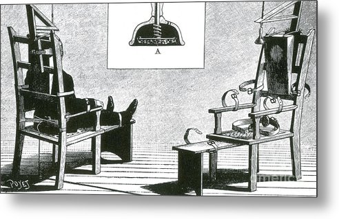 492x319 electric chair, metal print - Electric Chair Drawing