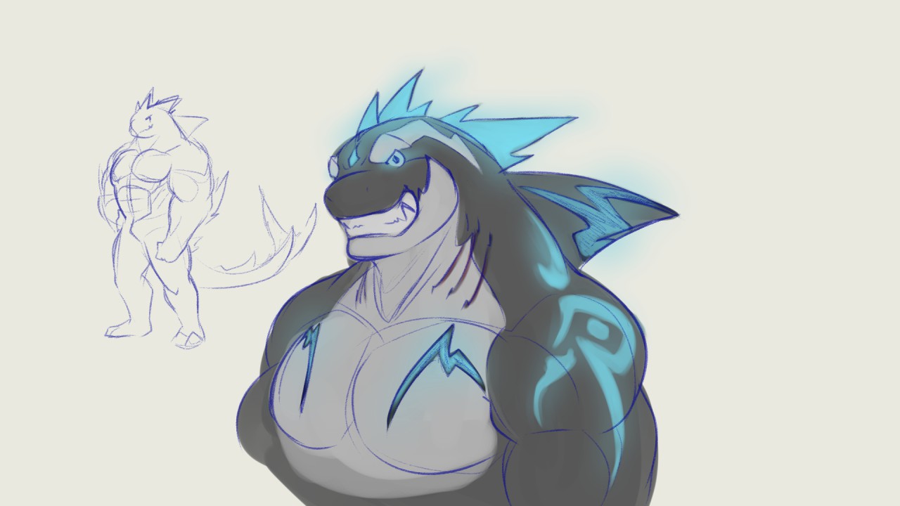 1280x720 orca + electric eel - Electric Eel Drawing