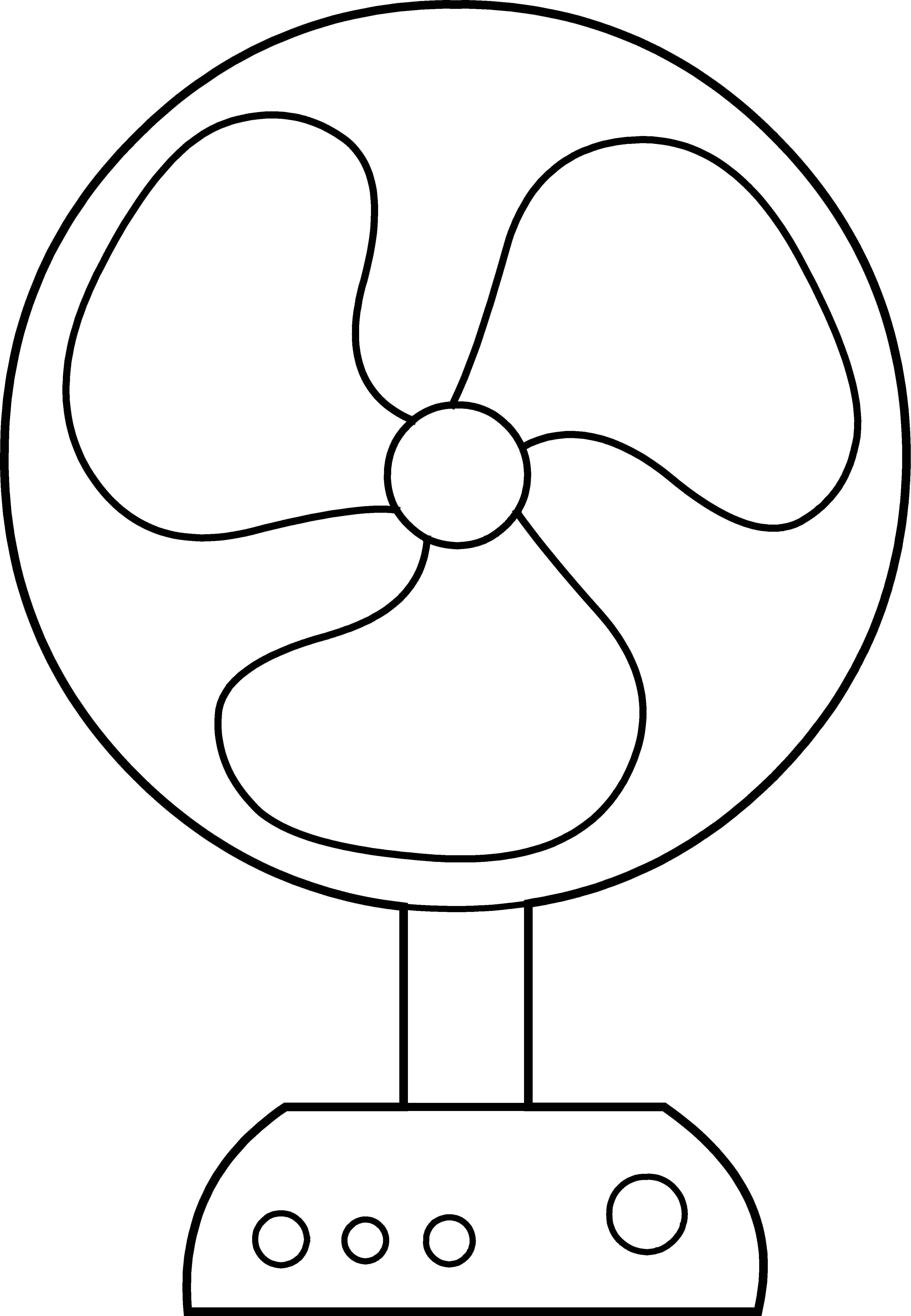 3696x5341 Fan Clipart - Electric Fan Drawing