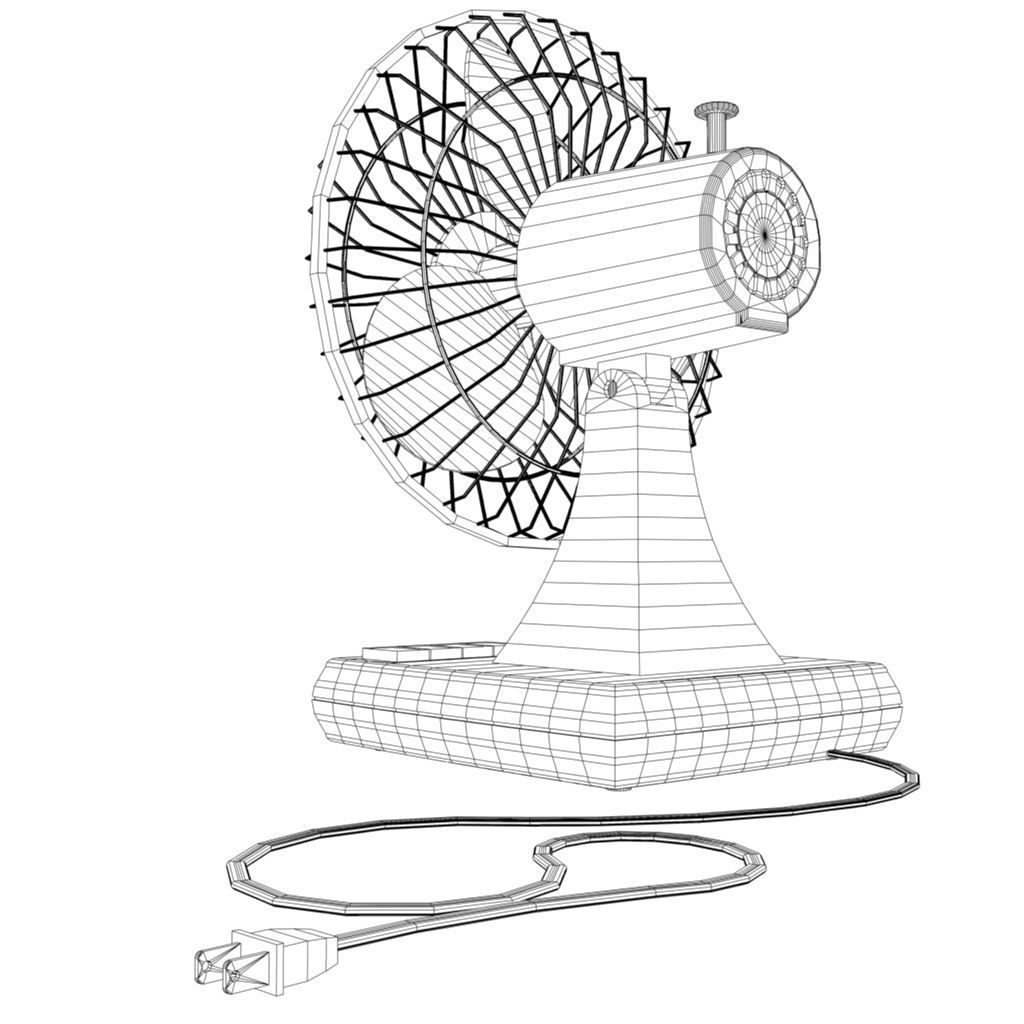 1024x1024 electric fan asset cgtrader - Electric Fan Drawing