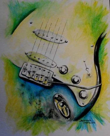 375x466 electric guitar drawing - Electric Guitar Drawing