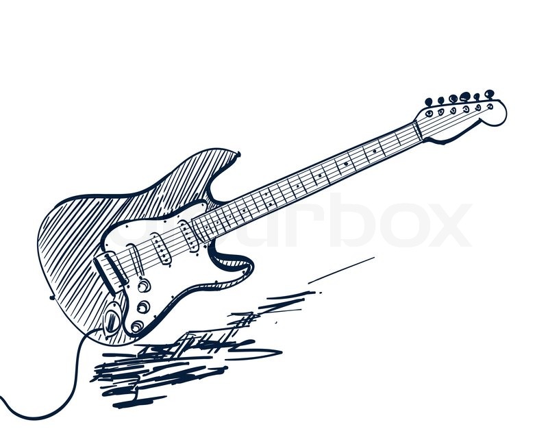 800x645 Huge Collection Of 'electric Guitar Line Drawing' Download More - Electric Guitar Line Drawing
