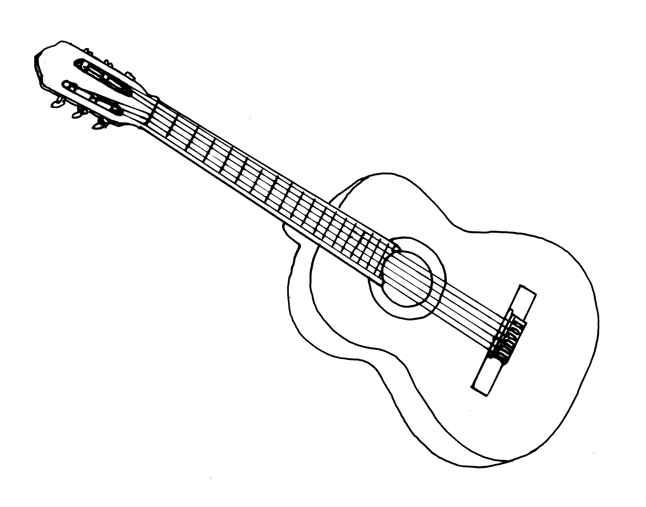 Electric Guitar Outline Drawing At PaintingValley Explore 