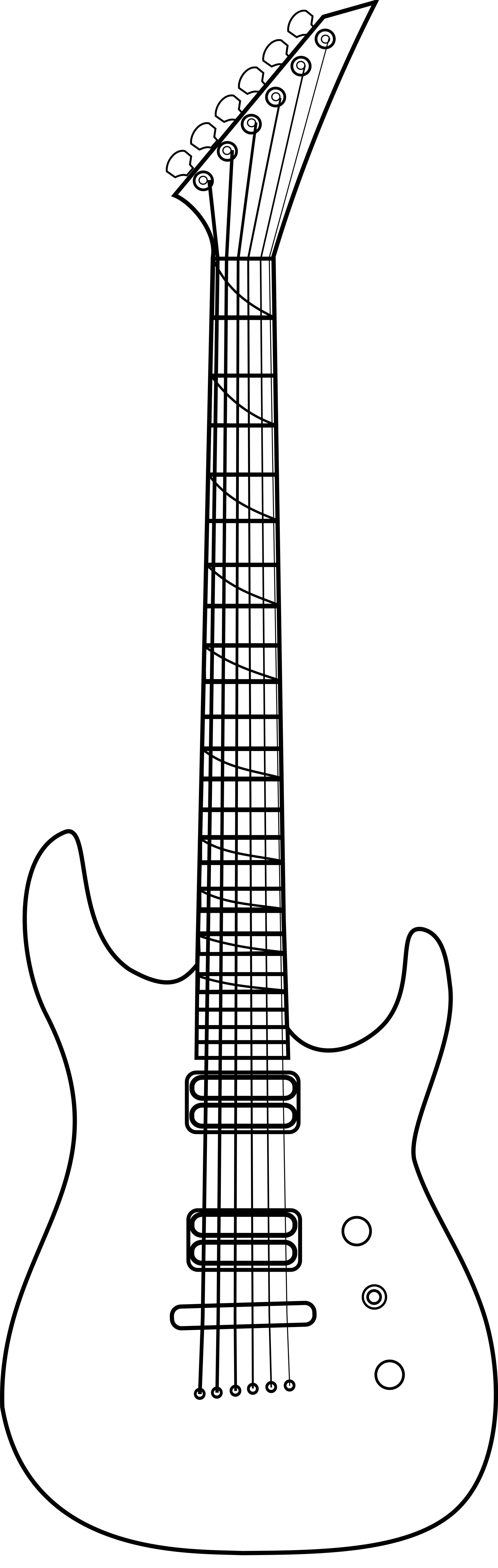 Electric Guitar Outline Drawing At PaintingValleycom Explore.