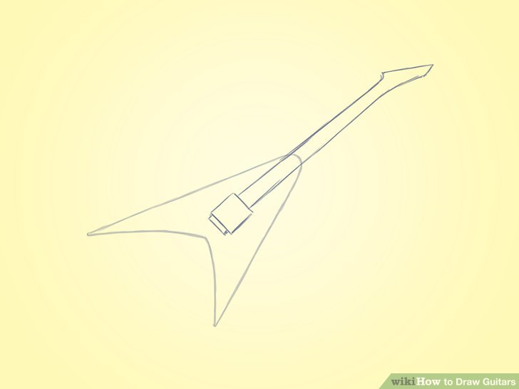 728x546 Ways To Draw Guitars - Electric Guitar Outline Drawing