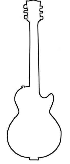 274x640 Huge Collection Of 'guitar Outline Drawing' Download More Than - Electric Guitar Outline Drawing