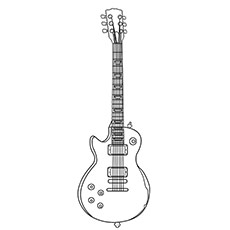 Electric Guitar Outline Drawing at PaintingValley.com | Explore ...