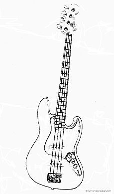 229x389 Big Guitar Outline Drawing Free Download Clip Art - Electric Guitar Outline Drawing