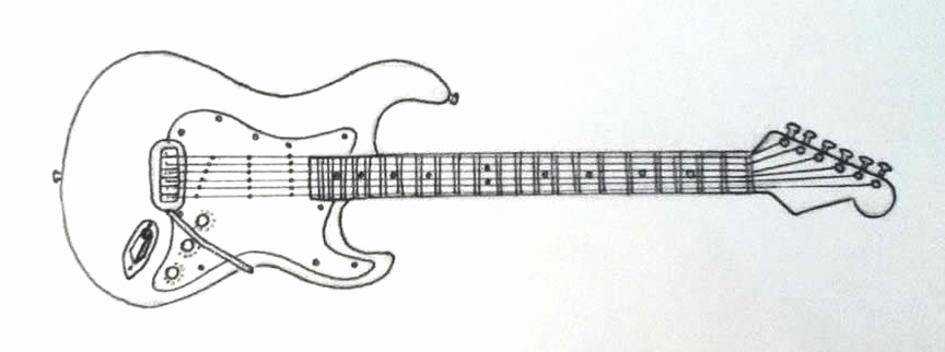 864x322 guitar sketches drawing lovely acoustic guitar pencil drawing how - Electric Guitar Pencil Drawing