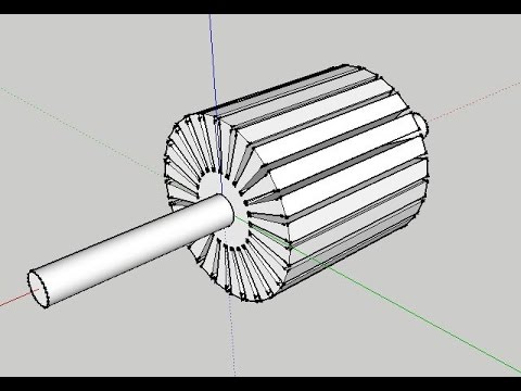480x360 electric motor rotor drawing with google sketchup - Electric Motor Drawing
