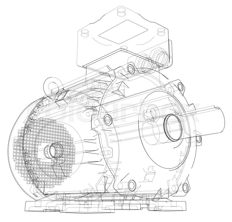 Electric Motor Drawing at Explore collection of