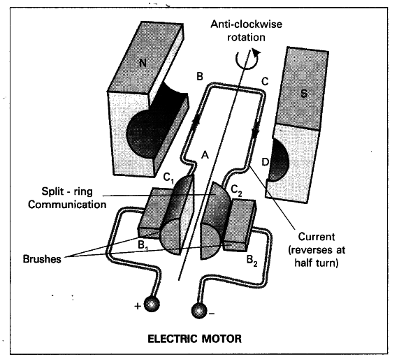 581x514 draw a neat diagram of electric motor name the parts - Electric Motor Drawing