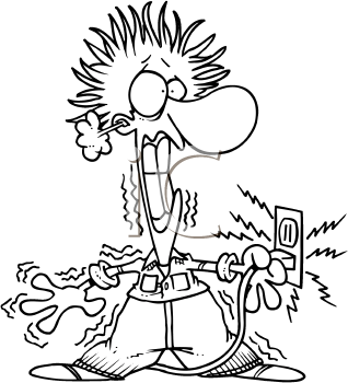 318x350 electric shock clipart - Electric Shock Drawing