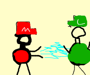 300x250 mario gives luigi electric shock drawing - Electric Shock Drawing