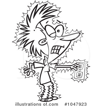 400x420 shocked clipart - Electric Shock Drawing