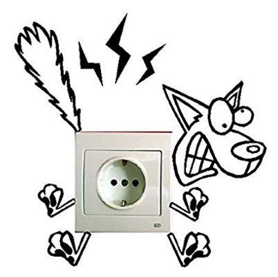 402x400 boheng lovely electric shock dog pattern light switch stickers - Electric Shock Drawing