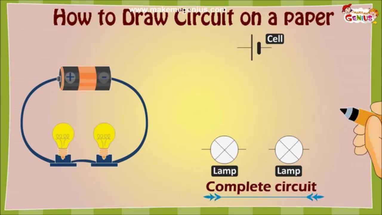 1280x720 How To Draw An Electric Circuit Diagram For Kids - Electrical Circuit Drawing