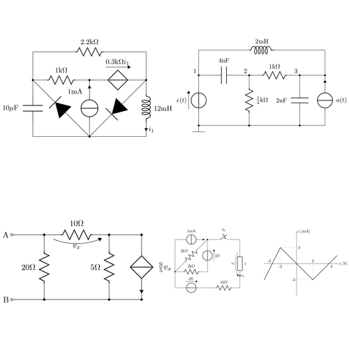 500x500 Circuitikz - Electrical Circuit Drawing