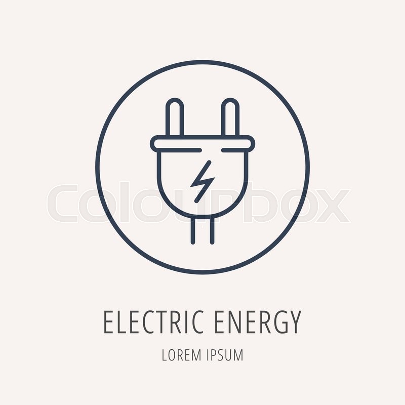 800x800 logo or label electric eco energy stock vector colourbox - Electrical Energy Drawing