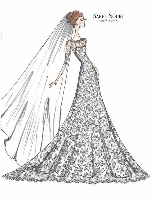 650x841 clothing designs sketches elegant from sketch to gown wedding - Elegant Dress Drawing