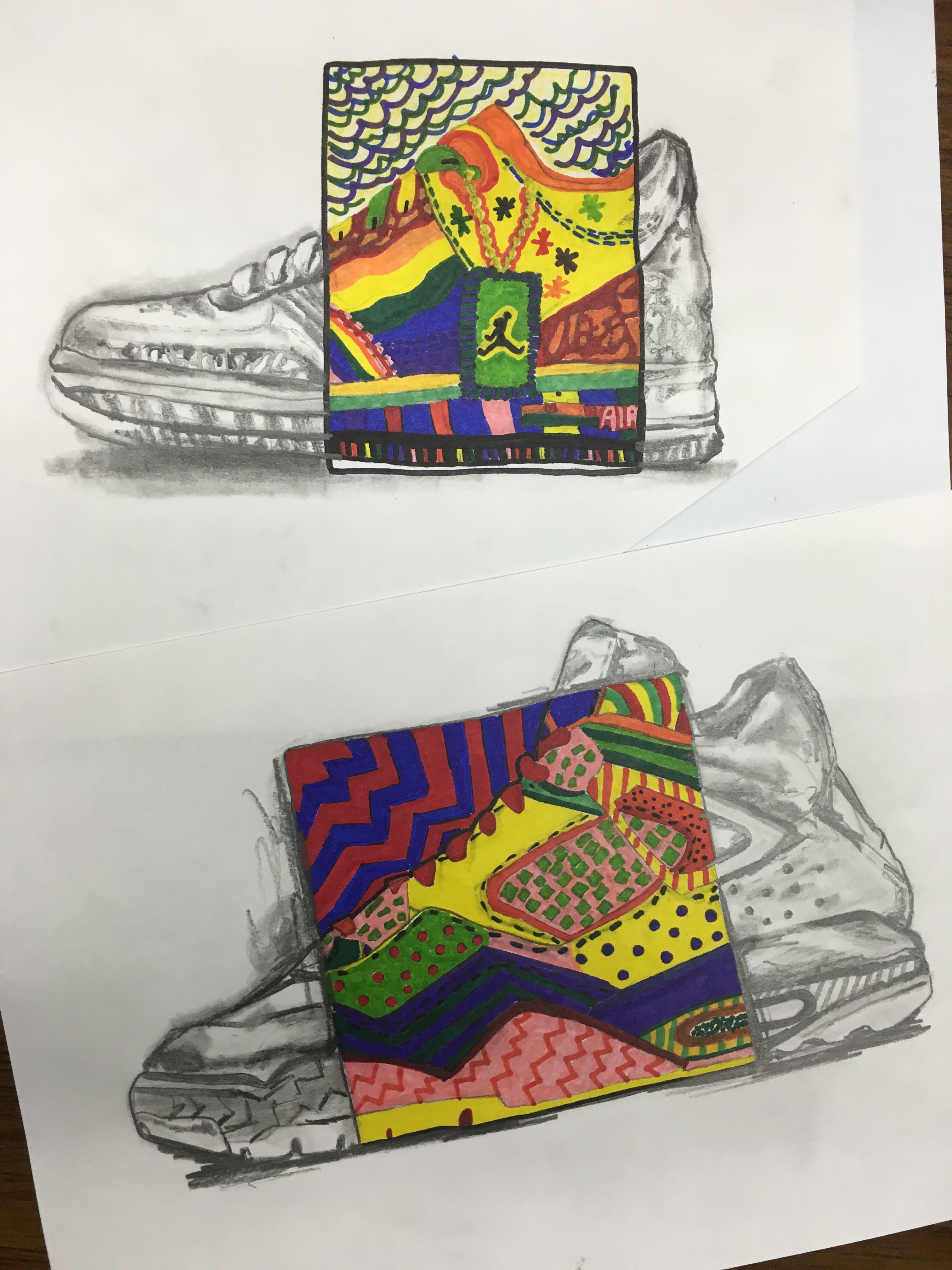 3024x4032 Shoe Pop Art Art Class - Elementary Drawing