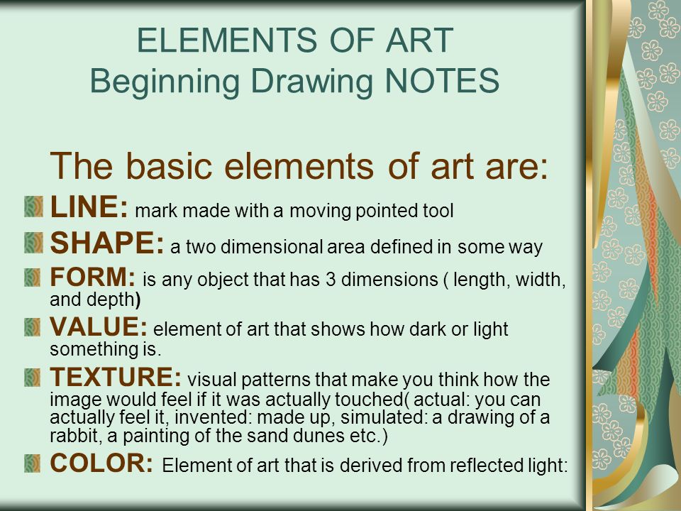 960x720 elements of art beginning drawing notes - Elements Of Drawing