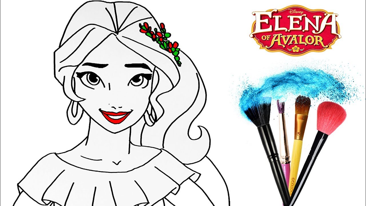 1280x720 How To Draw Color Elena Of Avalor Drawing Disney Princess - Elena Drawing