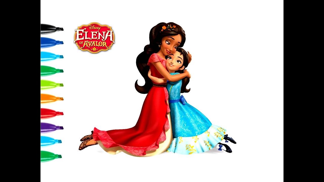1280x720 How To Draw Elena Of Avalor And Isabel Kids Coloring Book - Elena Drawing