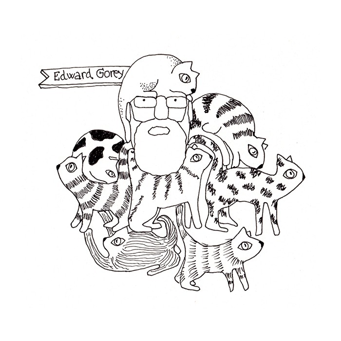 700x700 tribute to edward gorey drawing - Elena Drawing