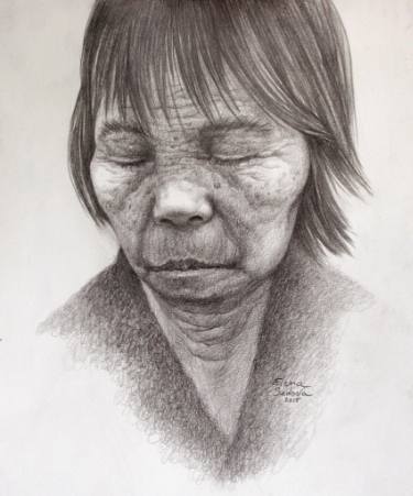 375x451 Woman Drawing - Elena Drawing