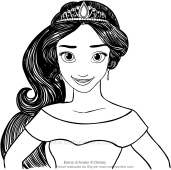 171x170 Drawing Elena Of Avalor Coloring Page - Elena Drawing
