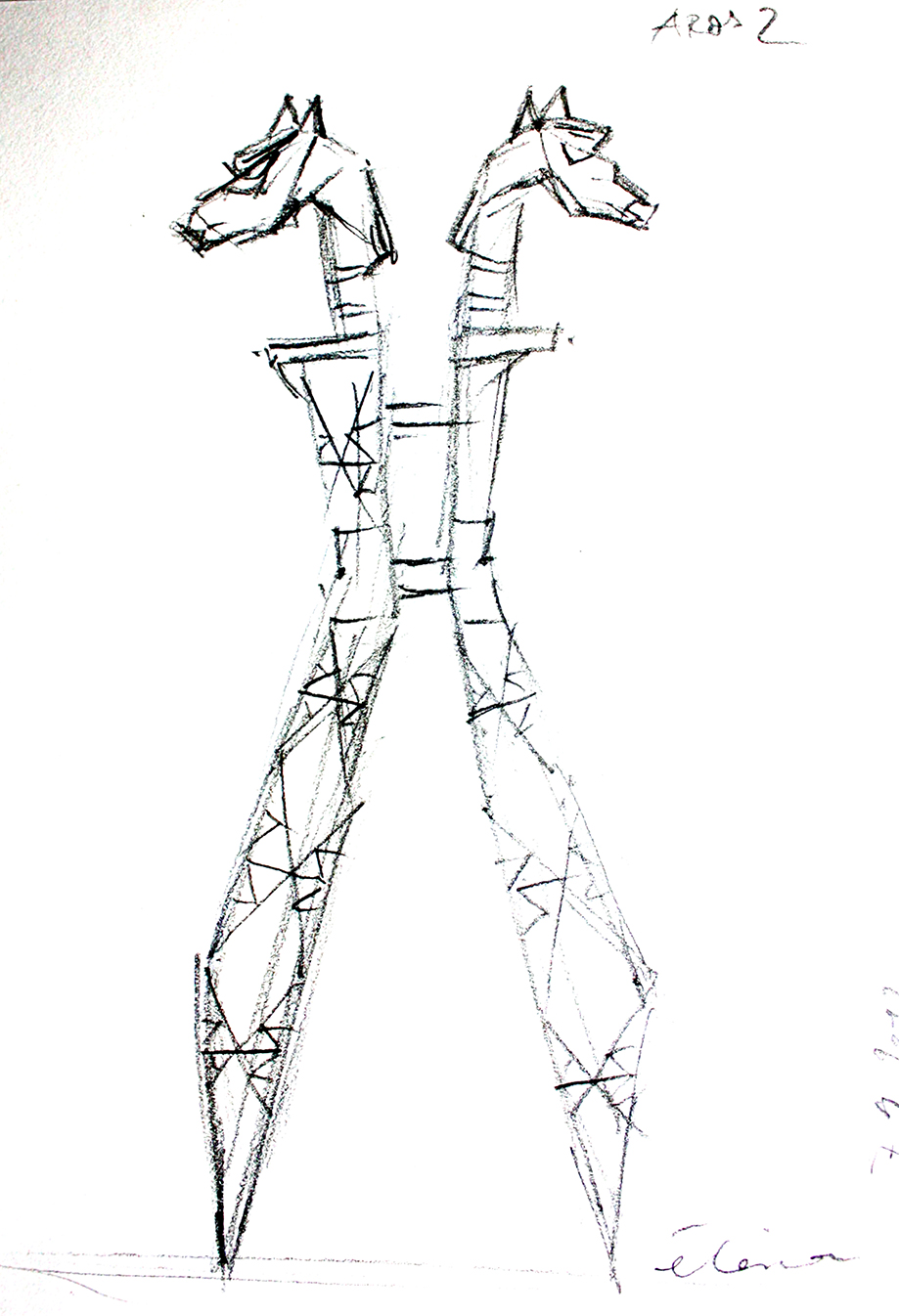 919x1346 drawings landscape pylon - Elena Drawing