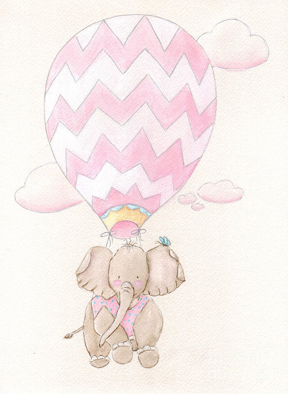 584x799 Elephant - Elephant Balloon Drawing