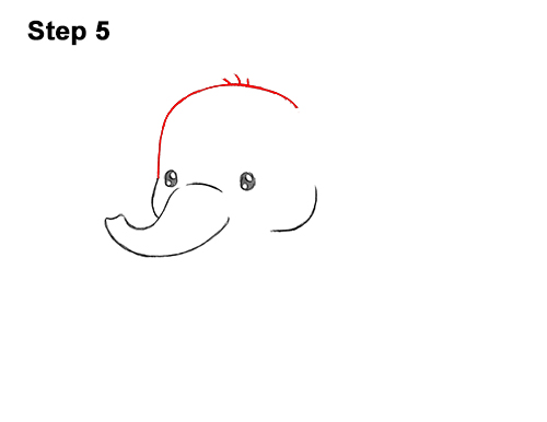 500x386 How To Draw A Elephant - Elephant Cartoon Drawing