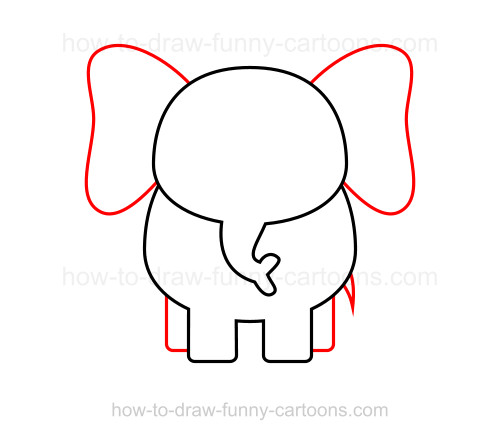 500x440 How To Draw An Elephant - Elephant Cartoon Drawing