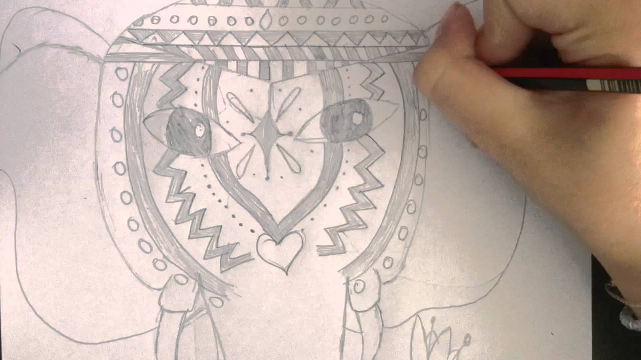 1280x720 How To Draw A Elephant With Cool Designs - Elephant Design Drawing