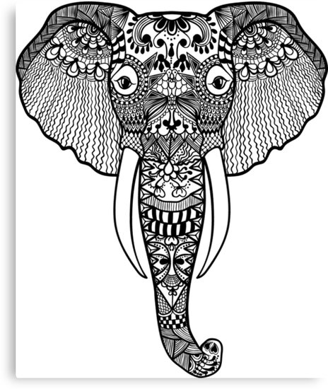 Elephant Design Drawing at PaintingValley.com | Explore collection of ...