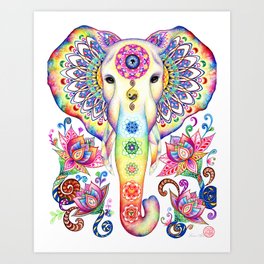 264x264 Elephant Drawing Art Prints - Elephant Drawing