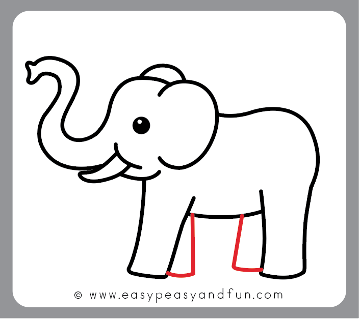 704x627 How To Draw An Elephant - Elephant Drawing