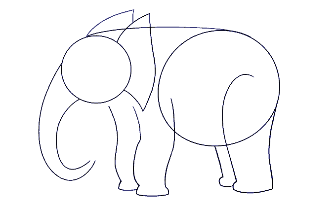 680x420 How To Draw An Elephant Easy Drawing Guides - Elephant Drawing